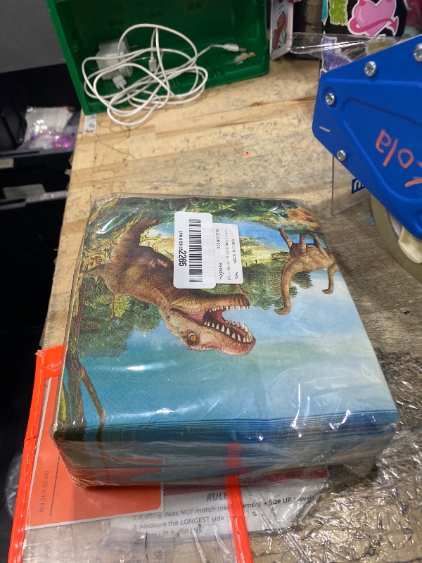 View 2 of 100Pcs Dinosaur Napkins - 13 x 13 Inches Dinosaur Birthday Party Decorations Napkins Disposable Dino Paper for Kids Baby Shower Dino Birthday Supplies