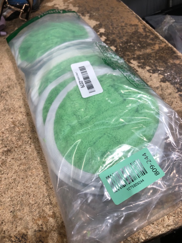 View 2 of 12-Pack Reusable Coral Fleece Mop Pads Washable Wet Mopping Cloths and Dry Sweeping Cloths for Swiffer Sweeper – Washable Wet & Dry Microfiber Pads for Surface/Hardwood Floor Cleaning, Tile & More.