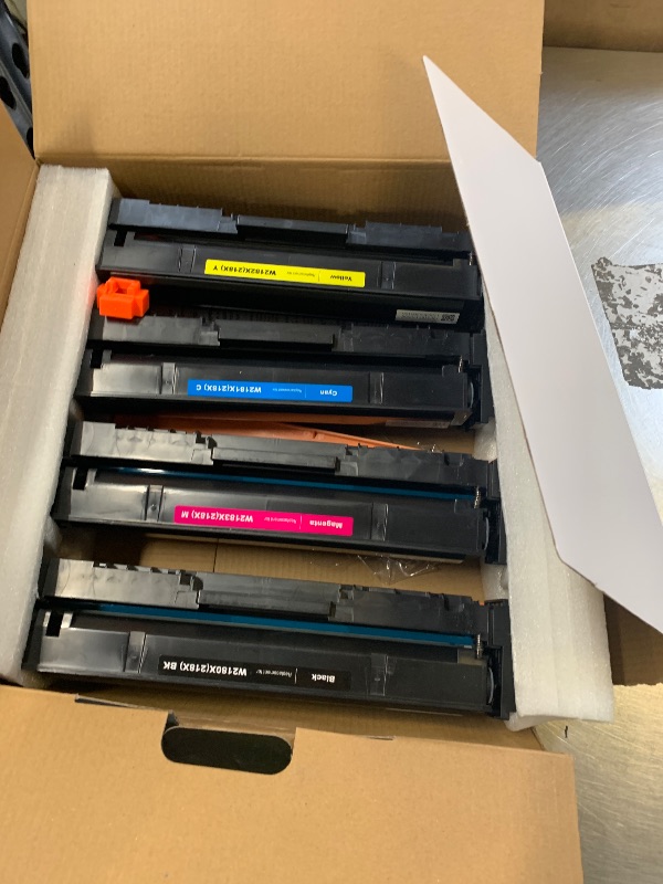 Photo 1 of 218X Toner Cartridges 4 Pack High Yield (with Chip) Compatible Replacement for HP 218X 218A for Color LaserJet Pro 3201dw MFP 3301fdw 3301cdw 3301sdw Printer Ink W2180X W2180A (BCMY, 4-Pack)