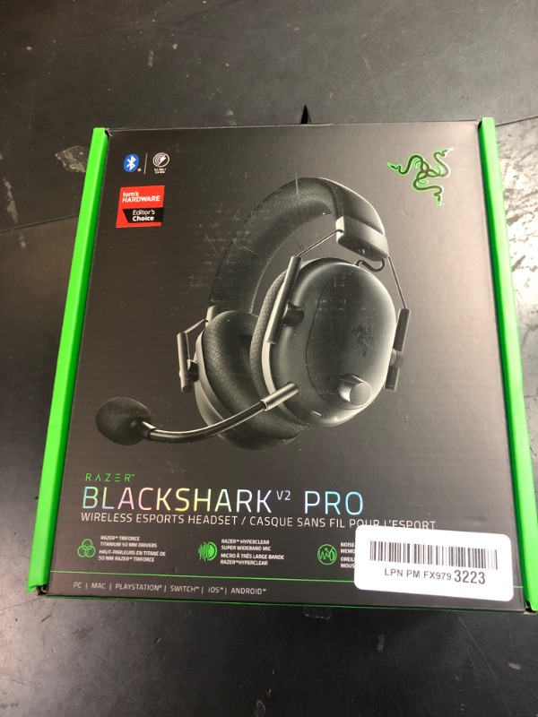 Photo 1 of Razer BlackShark V2 Pro Wireless Gaming Headset: Super Wideband Mic - Pro Tuned FPS Profiles - 50mm Drivers - Plush Noise Isolating Earcups - 70 Hr Battery - Bluetooth - for PC, PS5, Switch 2 - Black