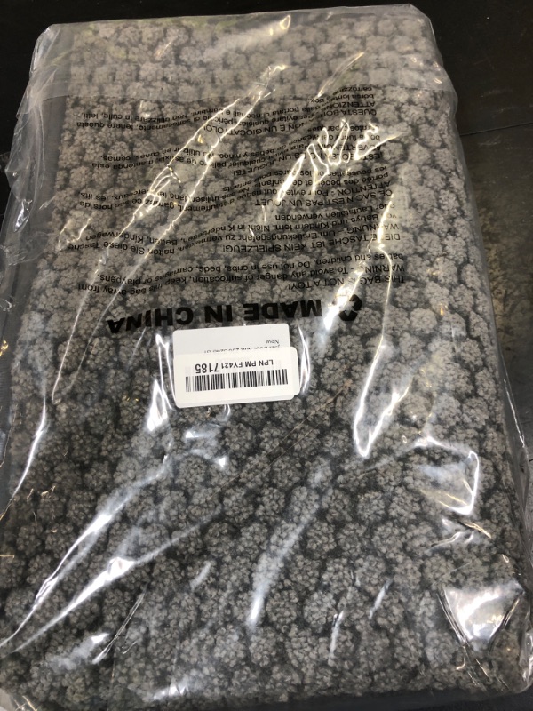 Photo 1 of JSEI Dirt Trapper Door Mat 32"x48", Non-Slip Entryway Rugs Doormat Indoor, Washable Absorbent and Stain Resist Welcome Floor Mat for Front Door, Dog Door Mat, Dirty Wet Shoes & Paws, Light Grey