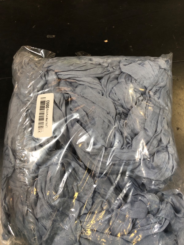 Photo 1 of 10 Pack Dusty Blue Cheesecloth Table Runner 17x108 Inch Boho Gauze Cheese Cloth Table Runners for Wedding Party Baby Shower Birthday Home Decor