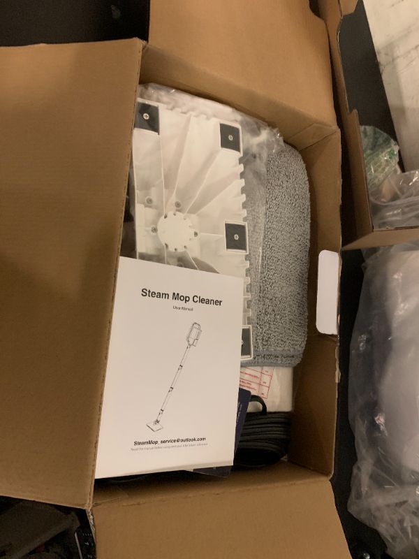 Photo 1 of Steam Cleaner, 6 in1 Rotated Steam Mop Cleaner with 2 Modes, 2 Microfiber Pads, 400ML Removable Tank, 23FT Power Cable, Detachable Steam Mops for Floor, Laminate Floor, Tiles Cleaning (Azure)