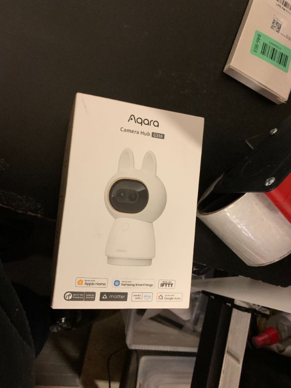 Photo 1 of Aqara 4K UHD Dual-Lens Matter Camera Hub G350, Indoor Security Camera 9X Zoom, 360° Pan & Tilt, AI Auto-Tracking, Face/Gesture Recognition, Works with Apple HomeKit, Alexa, Google Home, SmartThings
