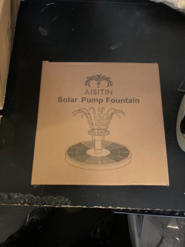 Photo 1 of AISITIN Solar Fountain with 3.5 W Solar Panel, Solar Fountain for Bird Bath 1500 mAh Battery - 6 Effects for Pool, Fish Pond, Bird Bath, Garden