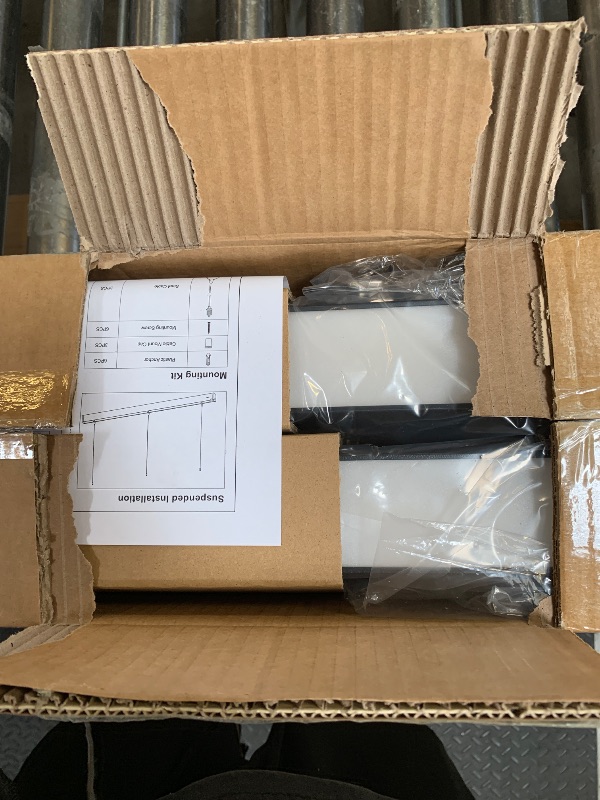 Photo 1 of kadision 8FT LED Linear Light, 100W 13000lm 3000K/4000K/5000K Selectable, 0-10V Dimmable Suspended Linear Light Fixture for Office Retail Showroom, ETL-Listed 2-Pack