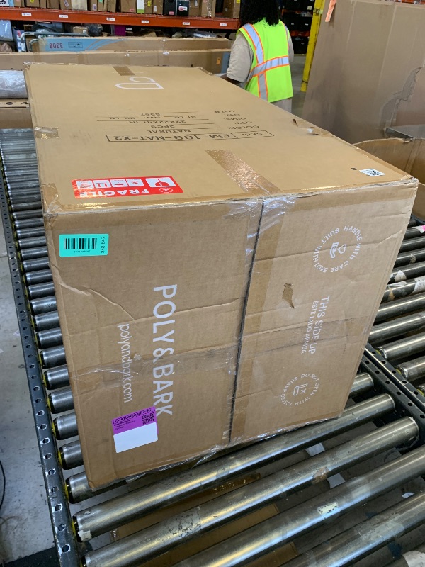 Photo 1 of POLY & BARK Weave Dining Chairs – Mid-Century Modern Wishbone Dining Chairs with Arms, Solid Wood Frame, Indoor Use – Natural – Set of 2 - Ideal for Dining Room, Kitchen or Stylish Accent Setting