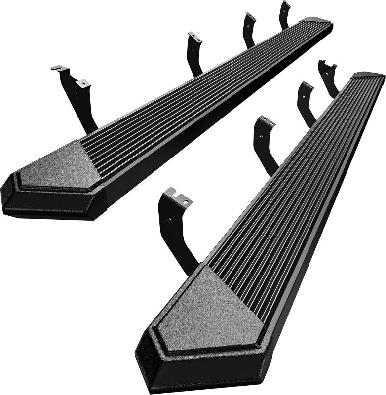 Photo 1 of YITAMOTOR 6 inches Running Boards Compatible with 2022-2026 Toyota Tundra CrewMax Cab, Side Steps with Adjustable Slider & Diamond Pedal, Step Bars, Stainless Steel Nerf Bar Rails, Black
