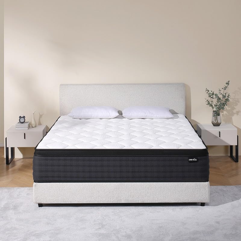 Photo 1 of DEHIJU King Size Mattress, 14 Inch Hybrid Memory Foam King Mattress in a Box, Medium, Pressure Relief, CertiPUR-US