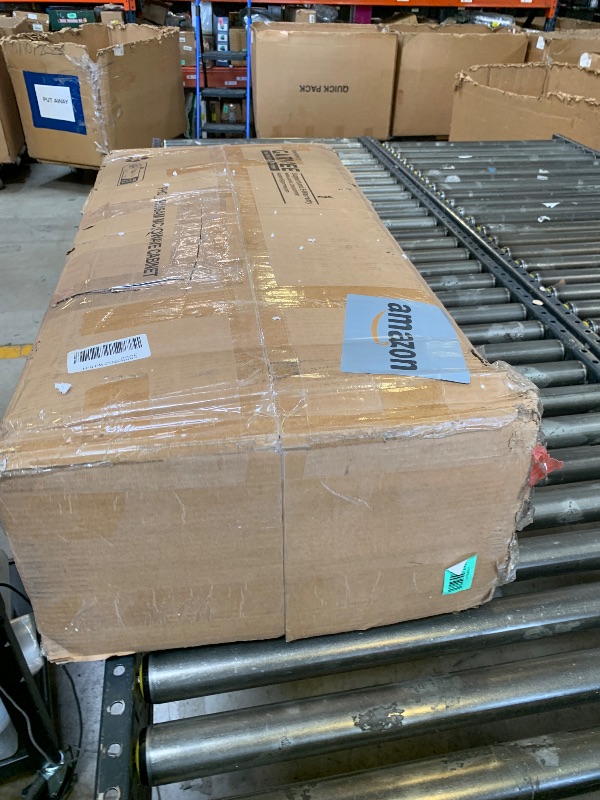 Photo 1 of GarveeHome Kitchen Microwave Cabinet with Storage and Drawers, Modern Small Buffet Cabinet with Glass Doors and Adjustable Shelf, Wooden Sideboard with Wide Top for Dining Room, Living Room, Black