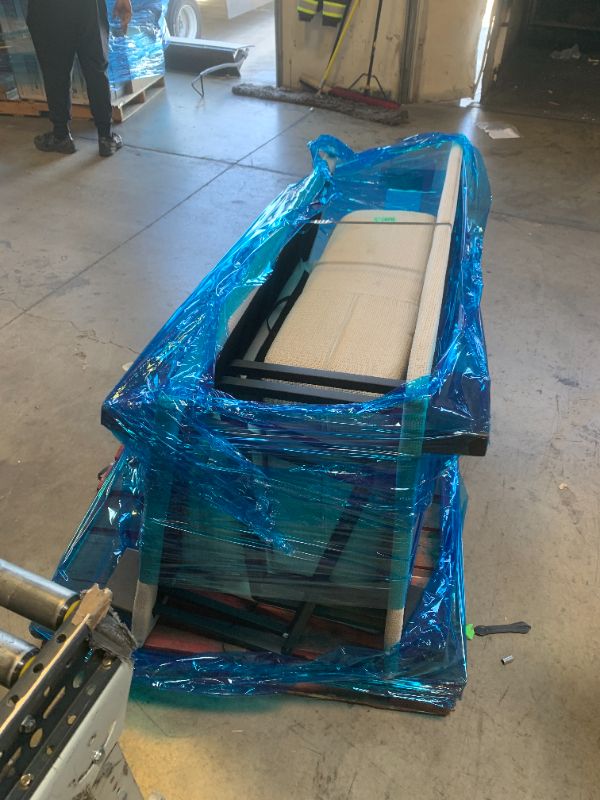 Photo 1 of Marsail 89" Couch, 3-Seater Modern Sofa with Deep Seats, Comfy Upholstered Linen Sofas for Living Room, Apartment, Cream White