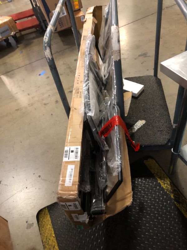 Photo 1 of **USED** BOX DAMAGED** IDEALHOUSE Twin Daybed Without Trundle, Metal Twin Size Daybed, Steel Slat Support Sofa Bed for Living Room, Bedroom, Guest Room (Black-Without Trundle)