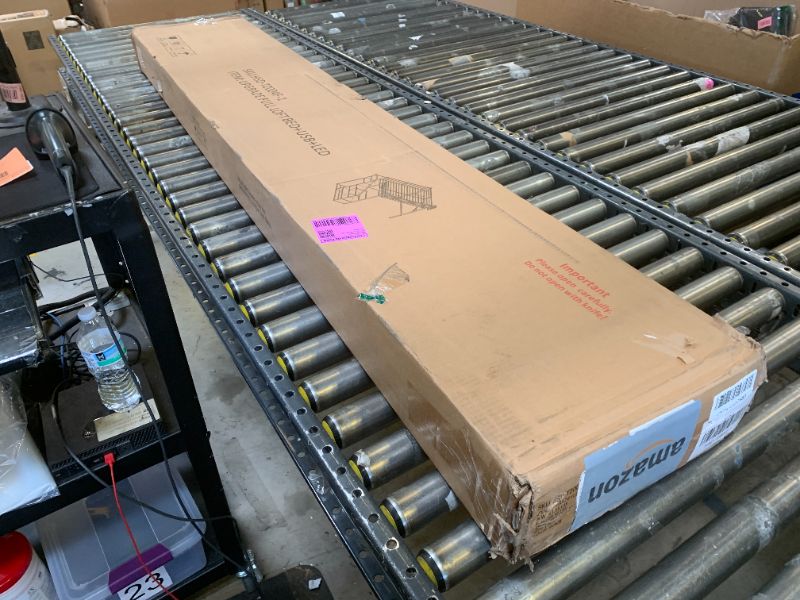 Photo 1 of Duxelifin Full Size Loft Bed with Desk & LED Lights, High Loft Bed Frame with Stairs & Storage, Tall Lofted Bed for Teens, Boys & Girls, No Box Spring Needed (All Black)