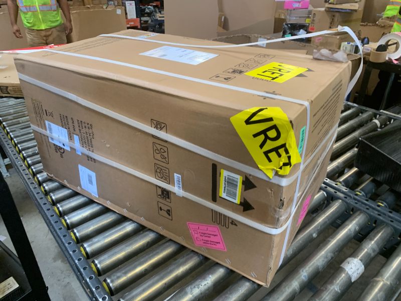 Photo 1 of Amazon Basics 4-In-1 Portable Air Conditioner with Remote, Timer, Sleep Mode, Auto Swing, Cool/Heat/Dry/Fan-Only Functions, 13500 BTU (ASHRAE), Cools Up to 550 Sqf, Energy Saving, White