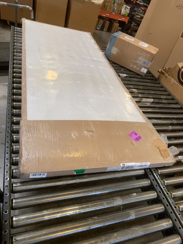 Photo 1 of JUBEST 36"x84" Concealed Barn Door with Soft Close Hardware Kits, White Primed Solid Core Hidden Door for Opening 32"-34"x80", 1 Flat Panel with 2 Steps, Matte Black Square Ladder Pull and Flush Pull