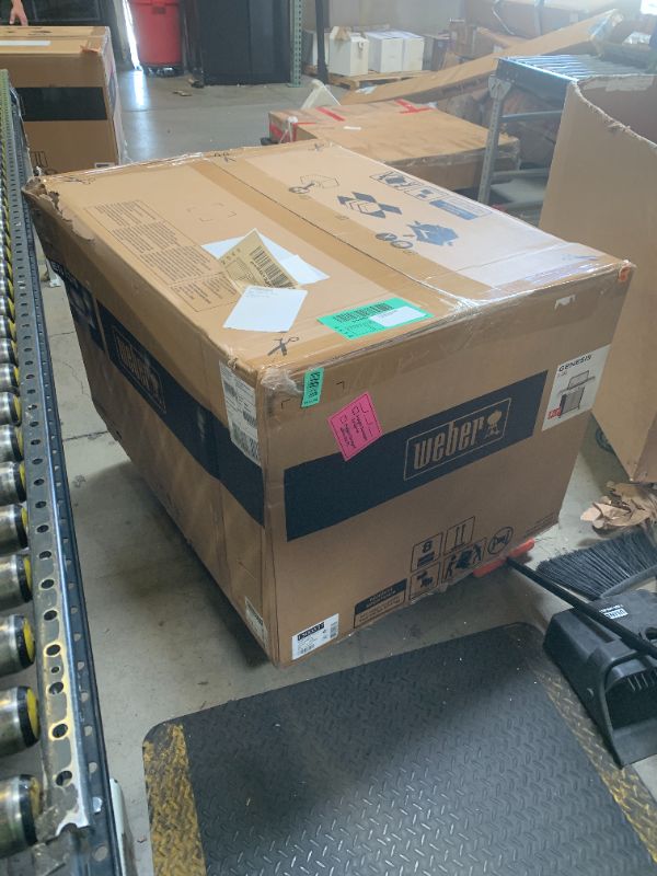 Photo 1 of Weber Genesis S-335 Liquid Propane Gas Grill for Outdoor Cooking, Stainless Steel, 3 Burners and 1 Side Burner – Stainless Steel Cooking Grates, PureBlu Burners & Sear Zone