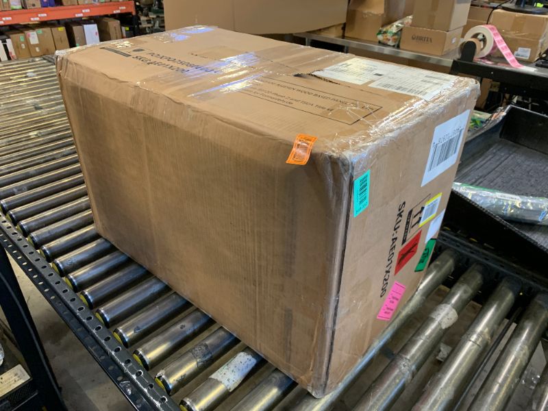 Photo 1 of Fluted Nightstand Set of 2, Bedside Table with Faux Marble-Top, Engineered Wood Side Table with Drawer Open Shelf, Curved Corners, Modern Night Stand for Bedroom, Small Spaces, Natural Oak