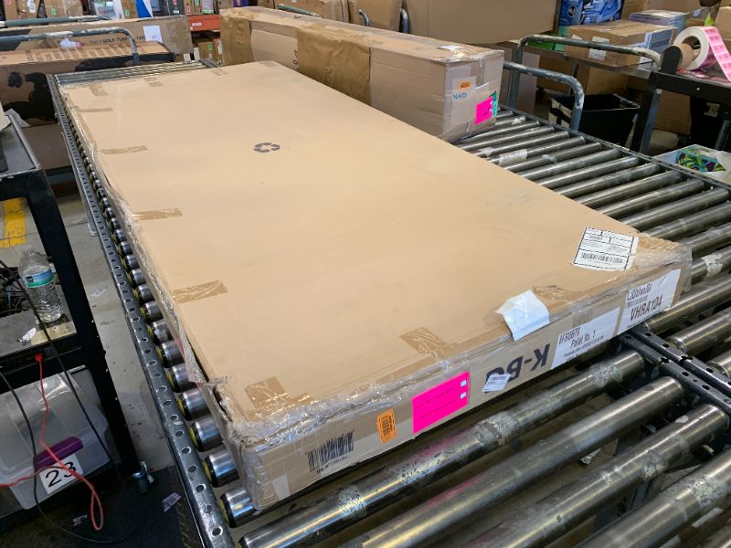 Photo 1 of Furinno Nadia Nailhead Trim Bed Frame, King, Gray