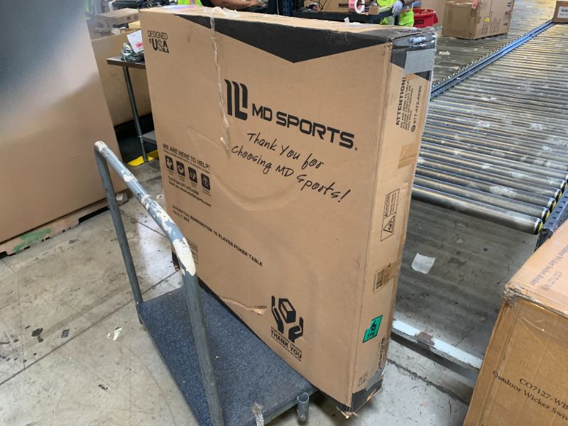 Photo 1 of Barrington Charleston 10 Player Folding Poker Table, Oval Card Table, Casino Style Tournament Poker Table with Padded Rails and Cup Holders