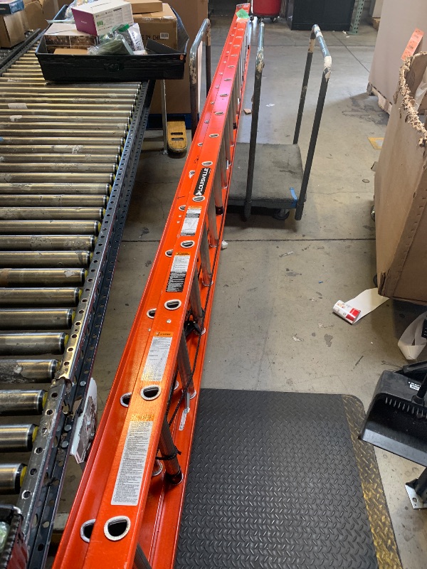 Photo 1 of Louisville Ladder 40-foot Fiberglass Extension Ladder, 300-Pound Load Capacity, Type IA, FE3240
