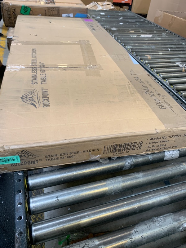Photo 1 of HARDURA Stainless Steel Table Prep & Work Table 24 x 60 Inches NSF Heavy Duty Commercial with Undershelf and Backsplash for Restaurant Kitchen Home and Hotel
