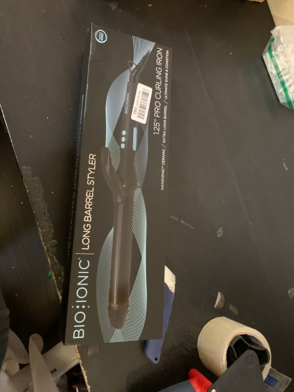 Photo 1 of Bio Ionic Long Barrel Styler, 1.25 inch Extended Curling Iron with Moisture Heat Technology & NanoIonic MX, Versatile Curling Wand with Longer Barrel for Medium Sized Defined Curls