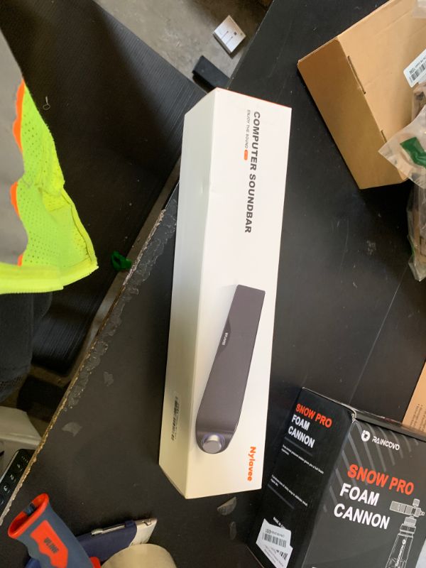 Photo 1 of Nylavee Computer Speakers, Hi-Fi Stereo Computer Sound Bar with Bluetooth & 3.5mm Aux, USB/USB-C Powered for Desktop PC, Laptop & Monitor, Built-in Mic and Headphone Jack