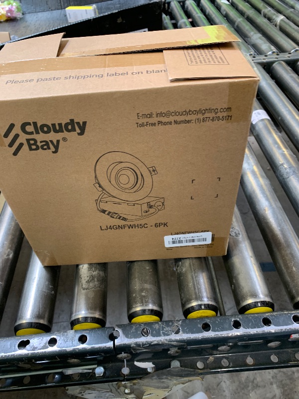 Photo 1 of CLOUDY BAY Eyeball 4 inch 5 Color Gimbal LED Recessed Light with Junction Box, 9.5W CRI90+ 2700K/3000K/3500K/4000K/5000K Selectable,Dimmable, Canless Recessed Spotlights, Damp Rated, White,Pack of 6
