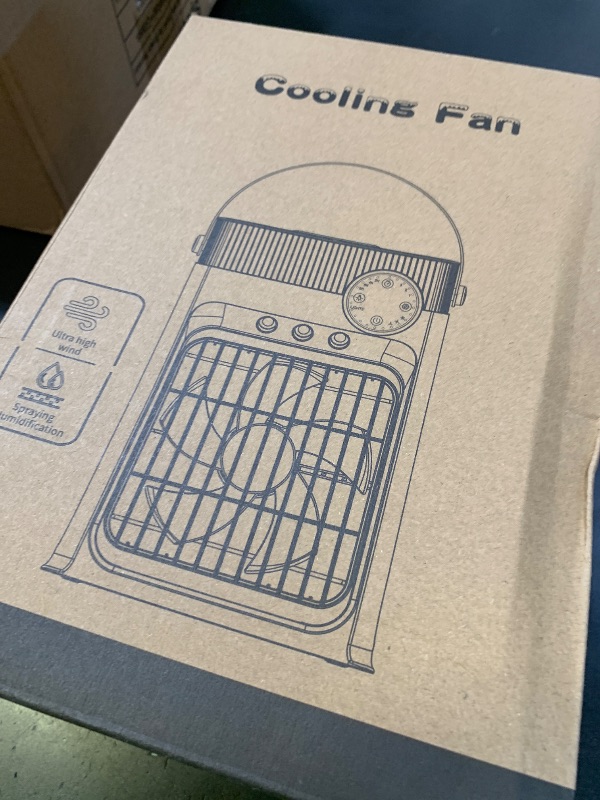 Photo 1 of Portable Air Conditioners, Mini AC Unit Cooling Fan for Bedroom,1200ML Small Air Cooler Fans with Remote, 3 Mist,3 Speed,8 Light,2-8H Timer Personal AC Portable for Office Camping Car Desk (White)