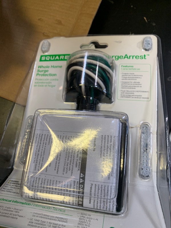 Photo 1 of Square D HEPD80 Universal Whole House Surge Protection Device, 1-Phase, 3-Wire for 120/240V, 80kA