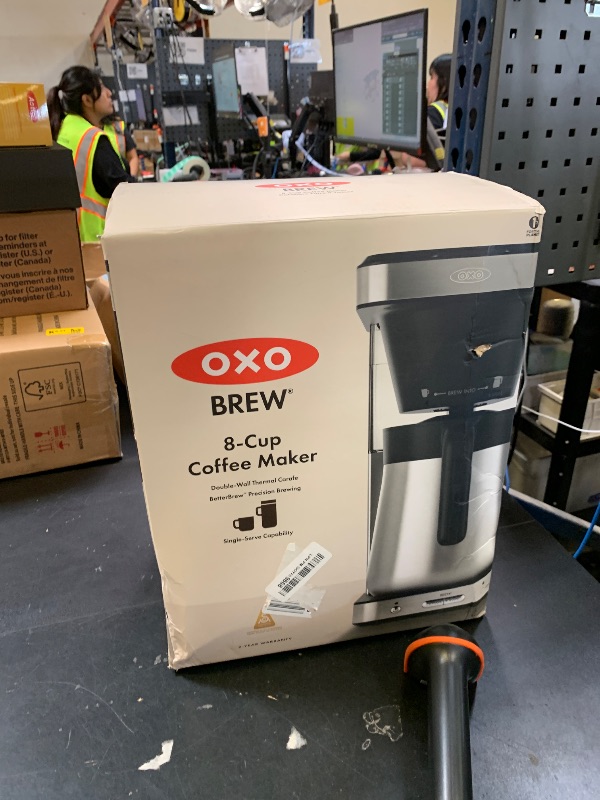 Photo 1 of OXO Brew 8-Cup Coffee Maker - Single-Serve & Carafe, Thermal Stainless Steel, SCA Certified