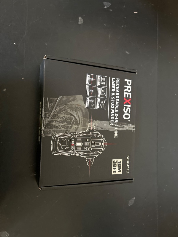 Photo 1 of PREXISO 2-in-1 Stud Finder with Laser Level, Rechargeable Multi Surface Cross Line Laser & Wall Stud Scanners Tool for Hanging Frames & Picture, Wood Ac Wire Metal Studs Joist Pipe Detection