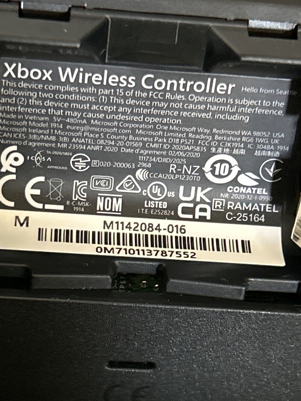 Photo 1 of Xbox Wireless Gaming Controller + USB-C® Cable (2025) – Carbon Black – Play on Xbox, Windows, Android, iOS, FireTV Sticks, Smart TVs, VR Headsets