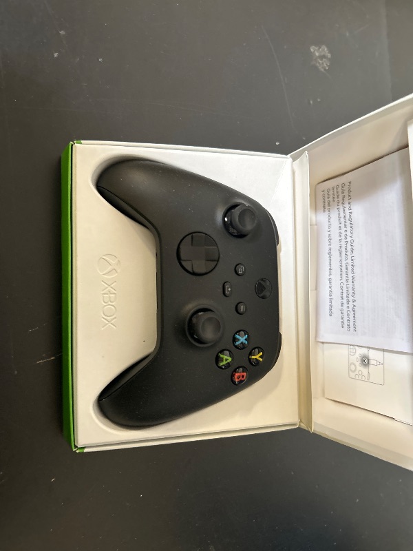 Photo 1 of Xbox Wireless Gaming Controller + USB-C® Cable (2025) – Carbon Black – Play on Xbox, Windows, Android, iOS, FireTV Sticks, Smart TVs, VR Headsets