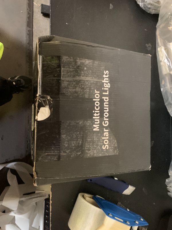 Photo 1 of Solar Ground Lights with Remote Control 50ft,IP67 Waterproof Solar Garden 15 Multi Color Lights,RGBYW Solar Powered Outdoor Landscape Lighting for Pathway,Yard,Deck,Lawn,Patio,Walkway,Poolside,18 Pack