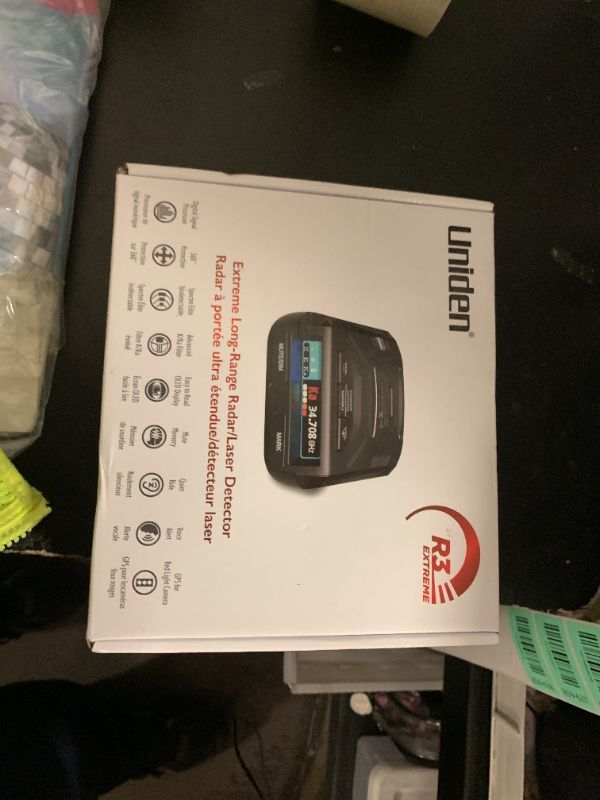 Photo 1 of Uniden R3 EXTREME LONG RANGE Laser/Radar Detector, Record Shattering Performance, Built-in GPS w/ Mute Memory, Voice Alerts, Red Light & Speed Camera Alerts, Multi-Color OLED Display , Black