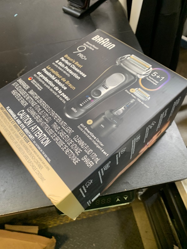 Photo 1 of Braun Series 9 PRO+ Electric Shaver, Pro SensoAdapt, 6in1 SmartCare Center, Wet & Dry Razor, 9660CCPS, Black