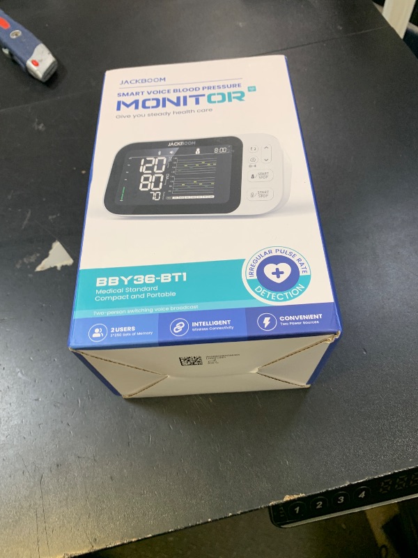 Photo 1 of Blood Pressure Monitor for Home Use,Automatic Upper Arm Blood Pressure Machine with 2x250 readout,5.5 Inch Large LED Screen,Voice Guidance, Adjustable Large Cuff (8.7-16.5in)&Storage Box-Connect App