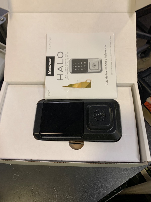 Photo 1 of Kwikset Halo Wi-Fi Smart Lock, Keyless Entry Front Door Touchscreen Deadbolt, Matte Black Finish, Grade AAA Certified, UL Listed, Easy Install No Hub, App Control