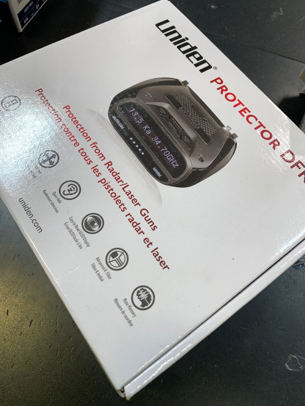 Photo 1 of Uniden DFR7 Super Long Range Wide Band Laser/Radar Detector, Built-in GPS w/Mute Memory, Voice Alerts, Red Light & Speed Camera Alerts, OLED Display, Black