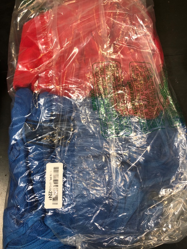 Photo 1 of Vabean 24 Pack Nylon Mesh Scrimmage Team Practice Vests Pinnies Jerseys Train Vest for Adult Sport Basketball Soccer Football (Blue, Red)