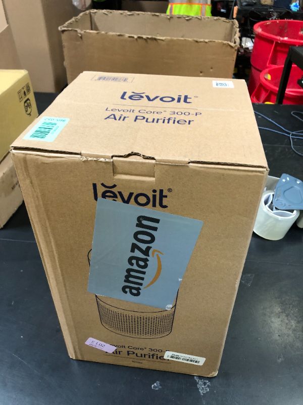 Photo 1 of Levoit - Core300-P Air Purifier – HEPA 3-in-1 Filter, 1073 ft² Coverage, Pet Hair &amp; Allergy, Sleep Mode, White