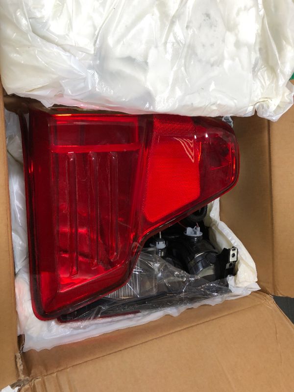 Photo 1 of Tail Light Assembly Compatible with Nissan Titan 2017-2023 / Titan XD 2016-2023, Halogen Type Rear Lamp with Bulbs Replacement for 26555-EZ23D 26550-EZ23D, Red+Red Lens, Left and Right Side