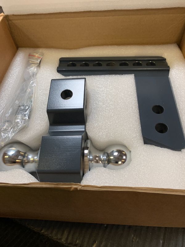 Photo 1 of Vullteeon Adjustable Trailer Hitch, Drop Hitch for 2.5 Inch Receiver, 6 inch Aluminum Truck Hitch, 2 and 2-5/16 inch Balls, 18,500 LBS GTW, Tow Hitches with Two Anti-Theft Locks