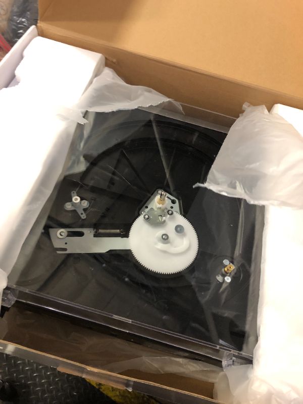 Photo 1 of **USED, SEE PHOTOS** Audio-Technica AT-LP60X-GM Fully Automatic Belt-Drive Stereo Turntable, Gunmetal/Black, Hi-Fidelity, Plays 33-1/3 and 45 RPM Vinyl Records, Dust Cover, Anti-Resonance, Die-Cast Aluminum Platter