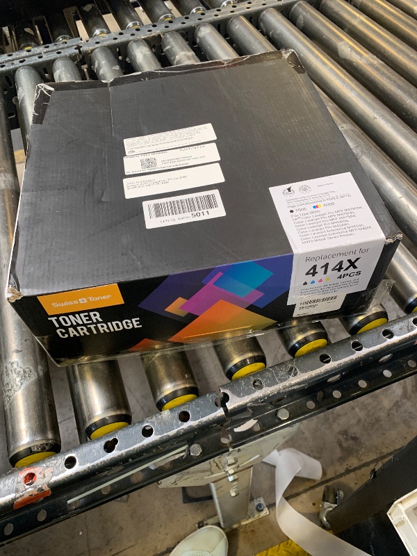 Photo 1 of swiss toner 414X Toner Cartridges 4 Pack with Chip Compatible for HP 414X 414A Toner Replacement for HP Color LaserJet Pro MFP M479fdw M479fdn M479dw Pro M454dw M454dn M479 M454 M480f W2020X (BCMY)