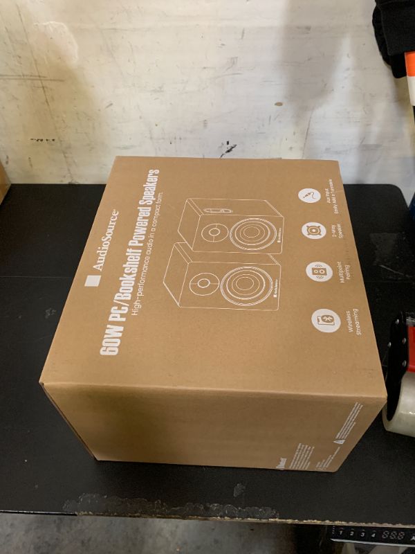 Photo 1 of Audiosource Bluetooth 2-Way Bookshelf Speakers, 30W RMS Powered Desktop Speakers/Woofer, Rear Bass Port, AUX & USB MP3 Playback, Multipoint Pairing, Wood Cabinet – Hi-Fi PC Gaming & Music System