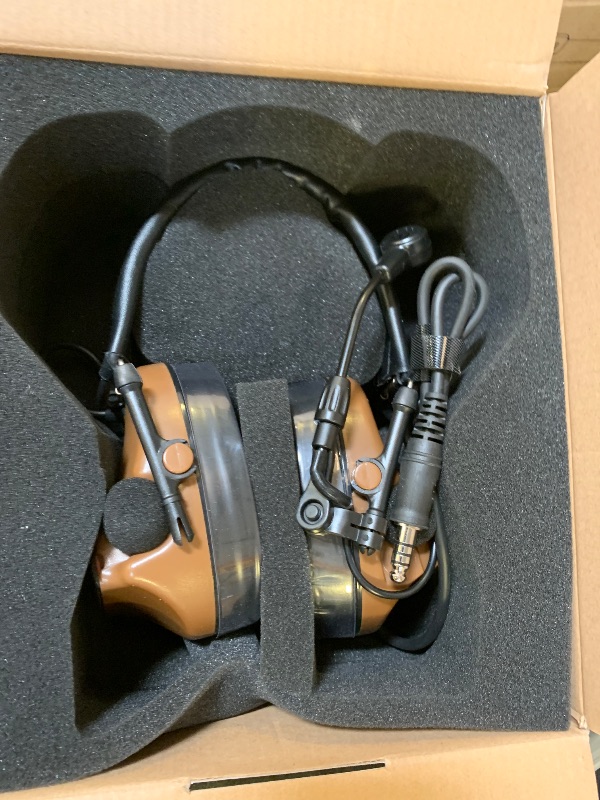Photo 1 of FMATAL GEAR x FCS NRR 26dB Comta 3 Tactical Headset, Digital Noise Reduction Earmuffs for Hearing Protection, Communication (CB)