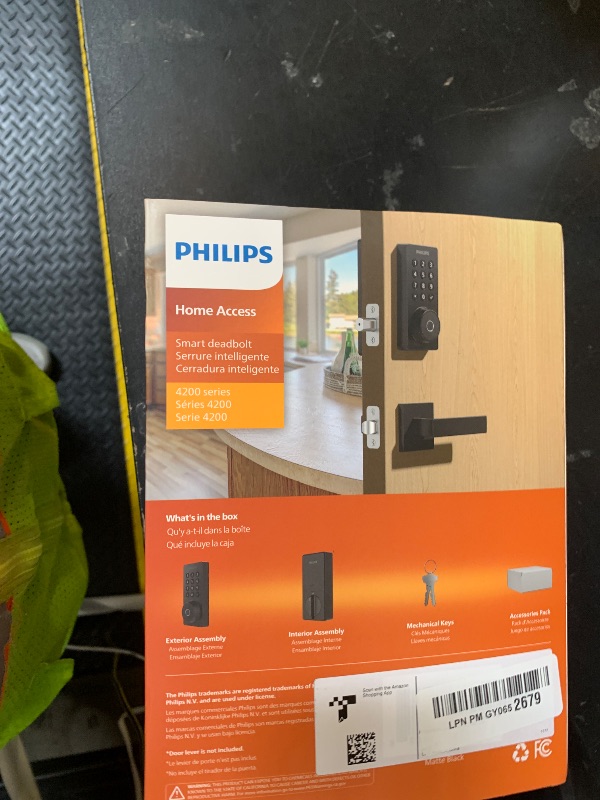 Photo 1 of Philips Wi-Fi Door Lock, WiFi Smart Lock Keyless Entry Deadbolt for Front Door, Compatible with Alexa & Google Assistant, Remote Control, Built-in WiFi, APP Fingerprint Passcode Unlock, Auto Locking