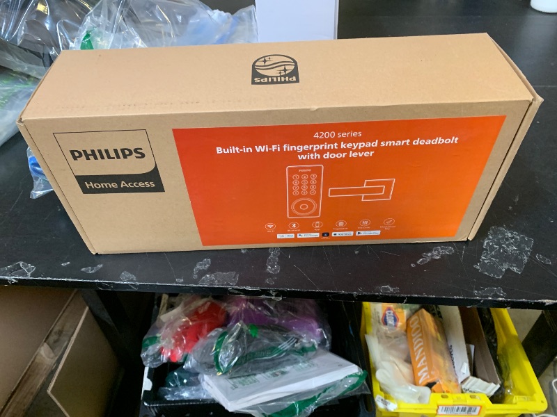 Photo 1 of Philips WiFi Keypad Door Lock with Handle, Built-in WiFi, APP Remote Control, Voice & Fingerprint Unlock, Smart Locks for Front Door with Auto Lock, Digital Front Door Lock Set, Keyless Entry Deadbolt